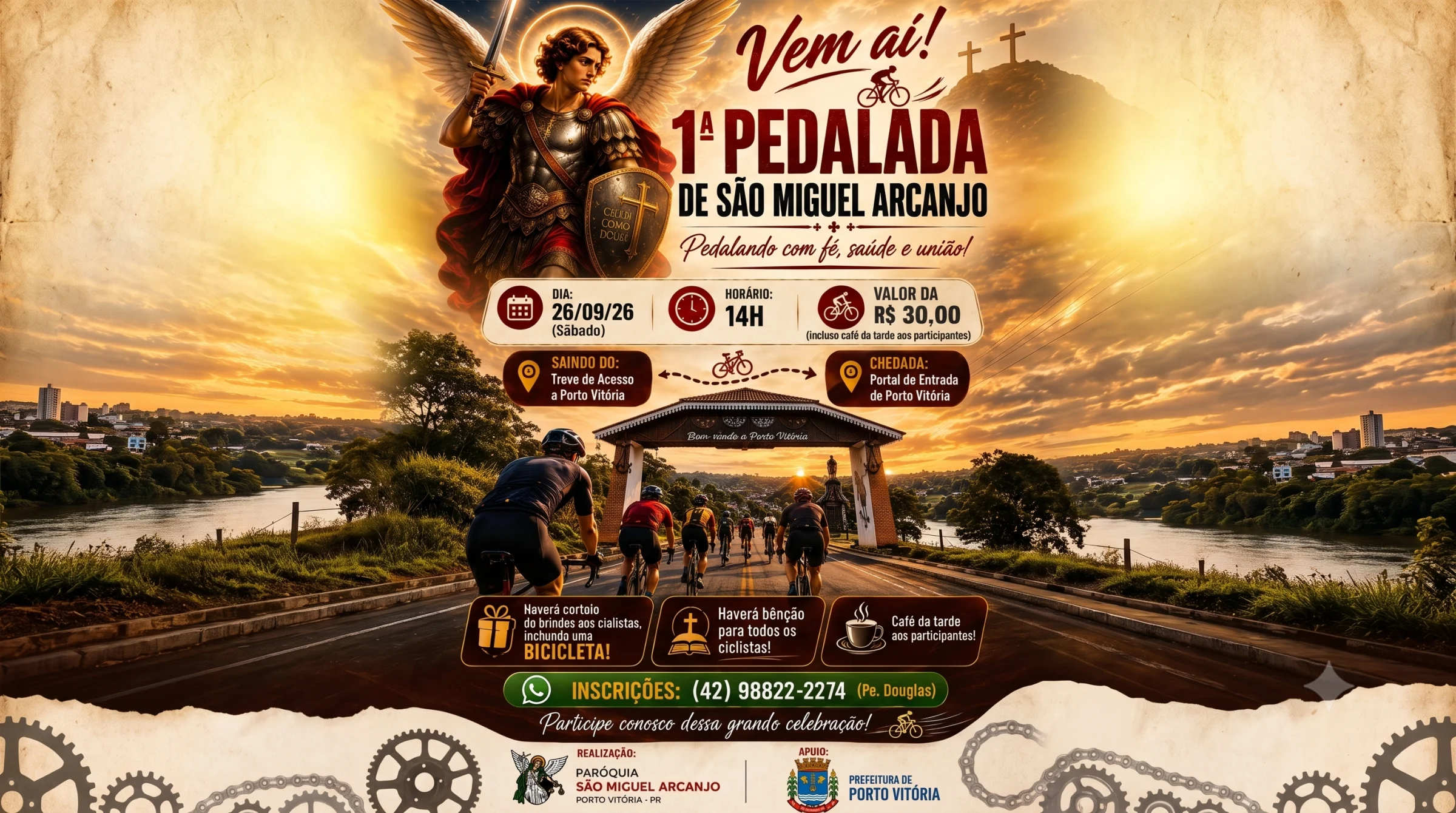 1ª Pedalada de São Miguel Arcanjo! 🚴‍♂️🙏